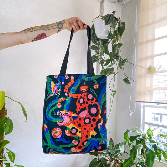 Bolso mediano - Jaguar (fondo oscuro)