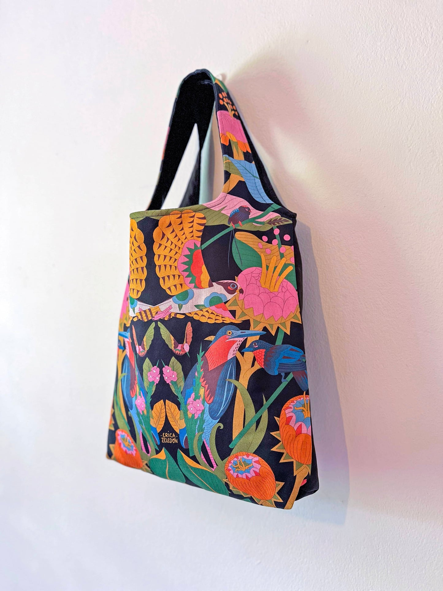 Bolso grande - Aves del Paraíso - Guaco y Garza Verde