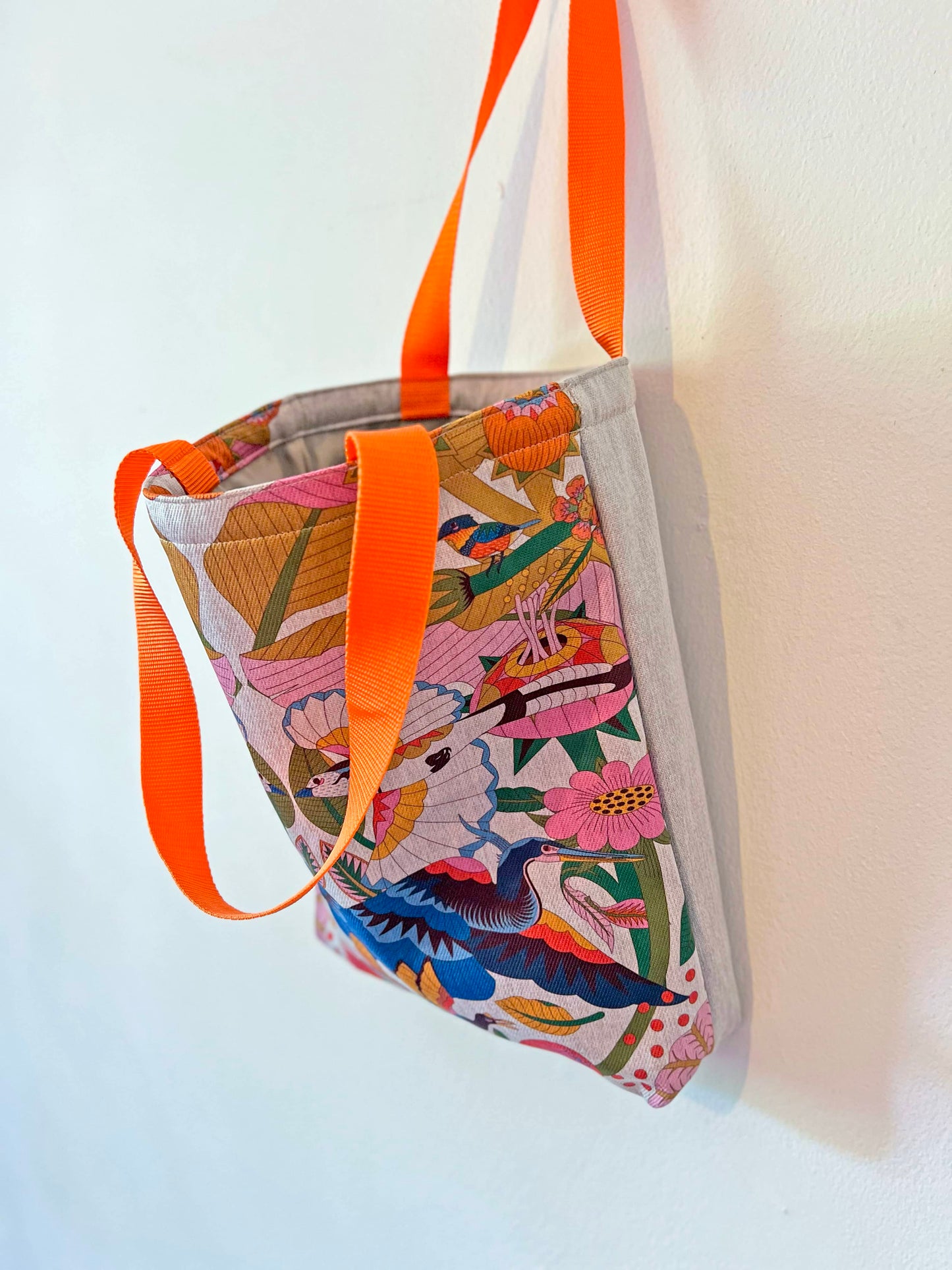 Bolso mediano - Aves del Paraíso - Garza Agami y Urraca