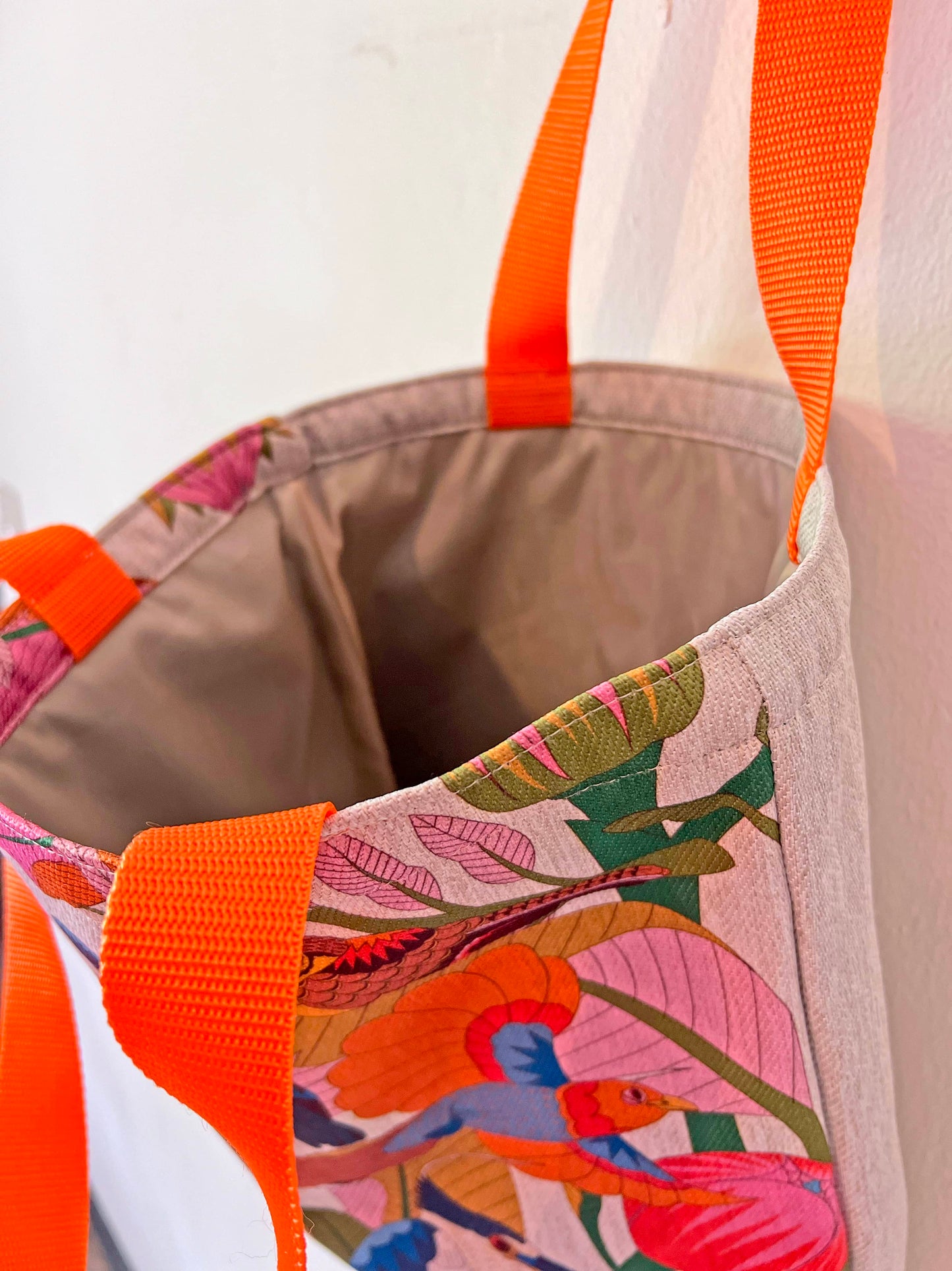 Bolso mediano - Aves del Paraíso - Pájaro ardilla y garza