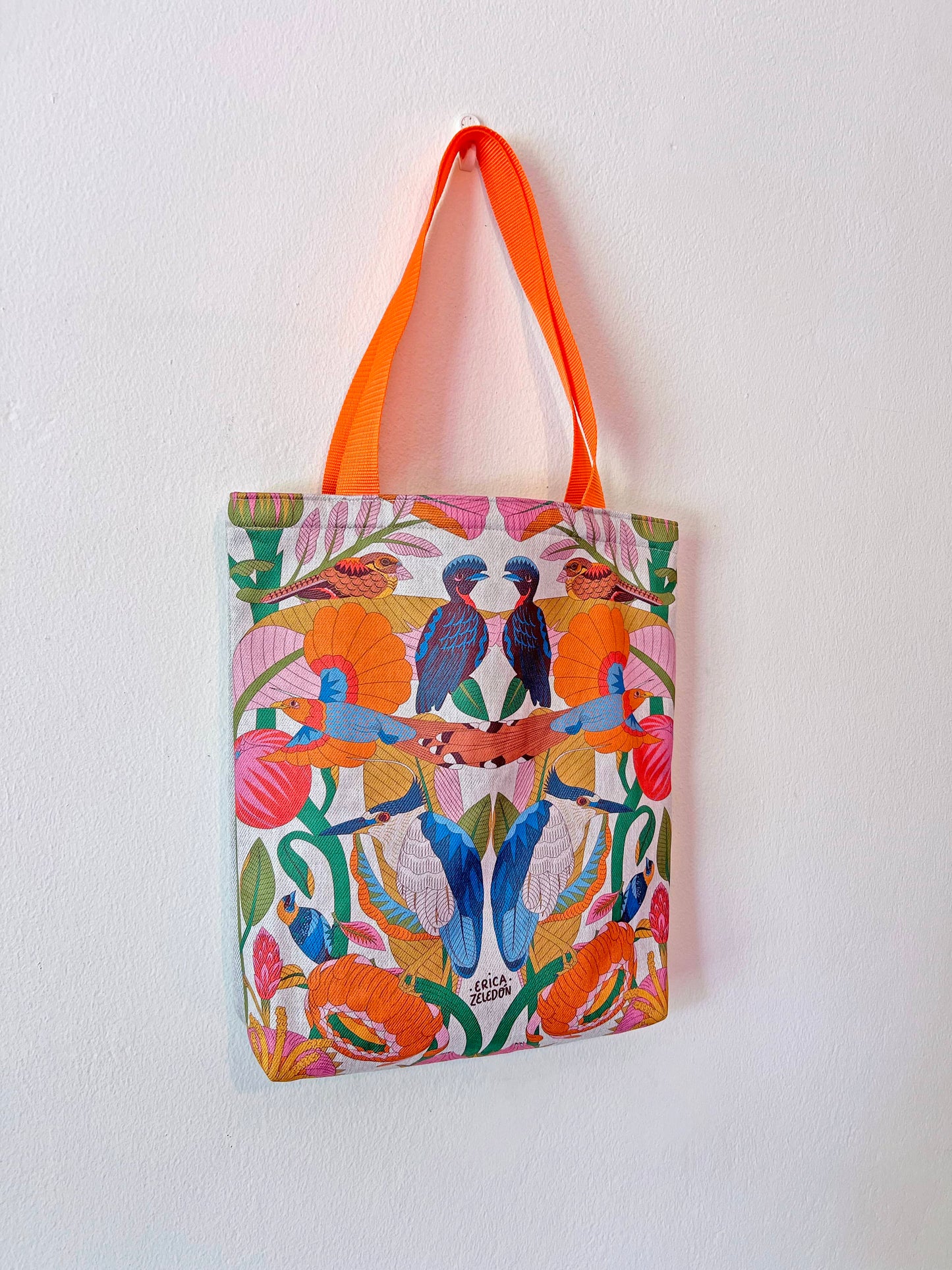 Bolso mediano - Aves del Paraíso - Pájaro ardilla y garza