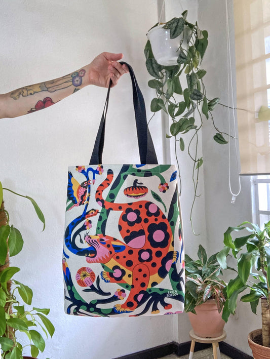 Bolso mediano - Jaguar (fondo claro)