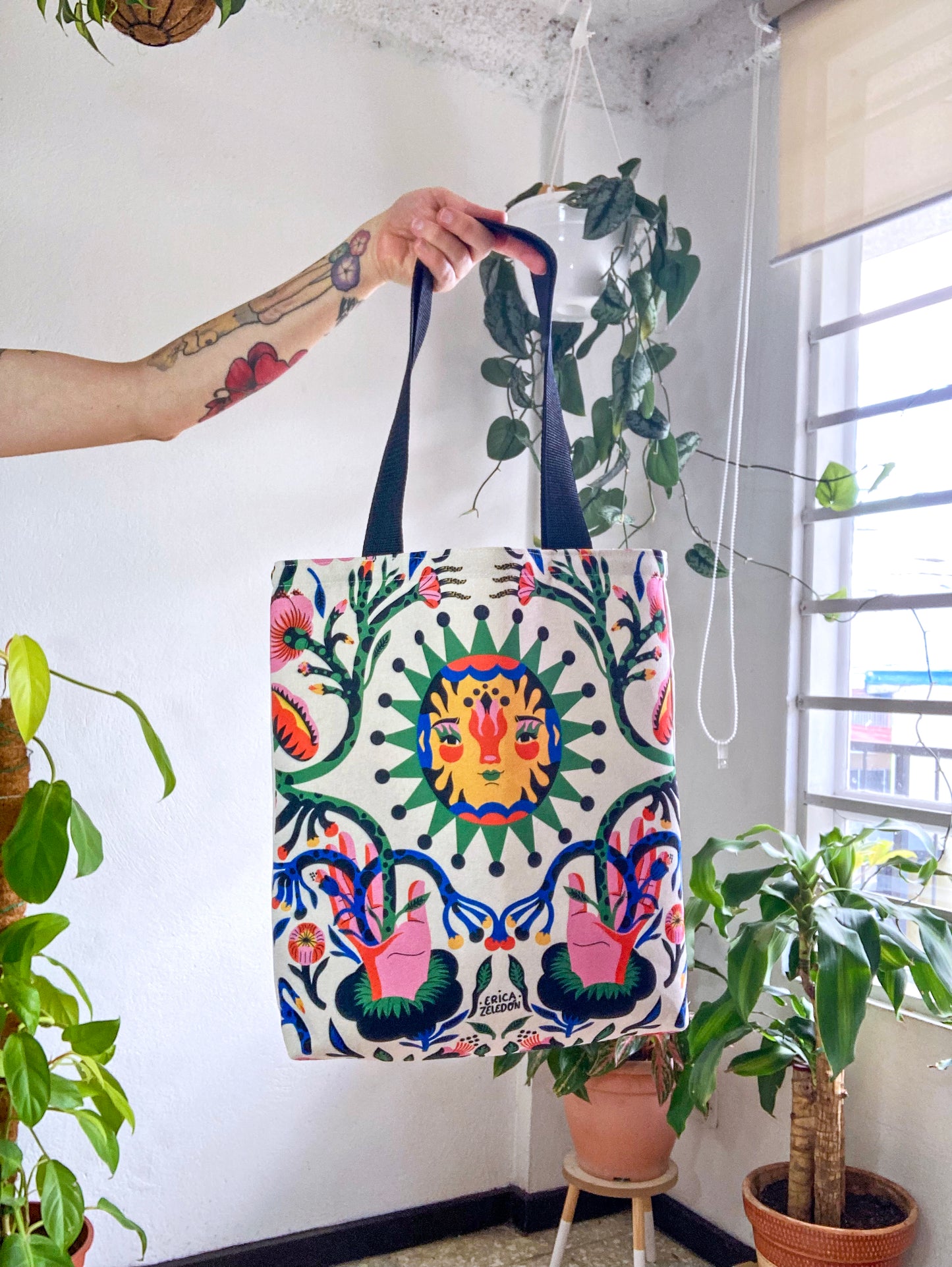 Bolso mediano - Sol (fondo claro)