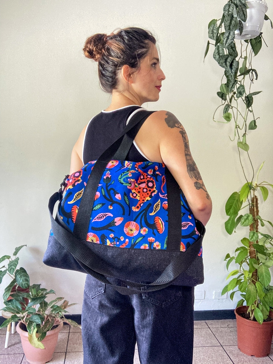 Mochilas de viaje - Jaguar (fondo azul)