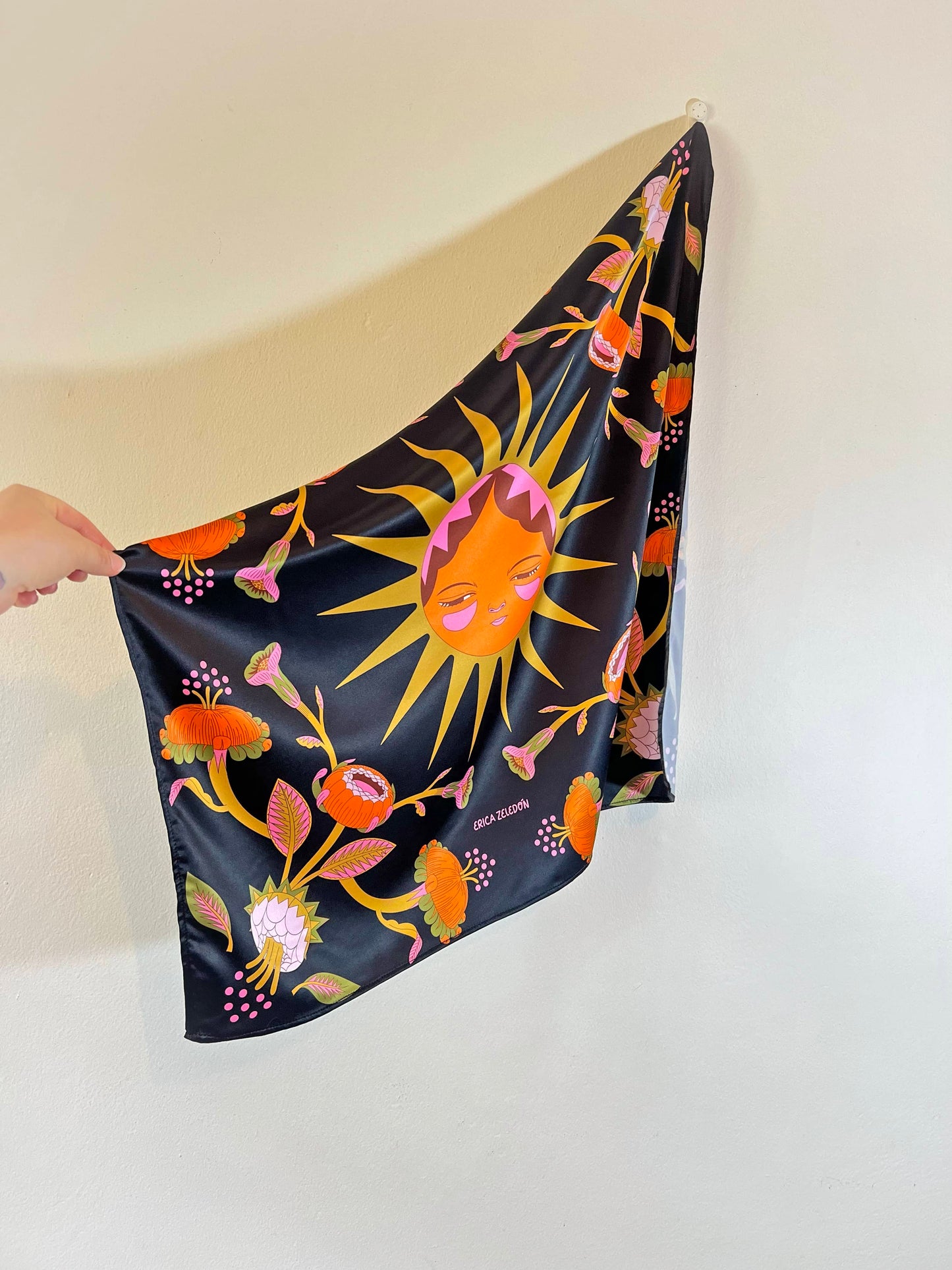 Pañuelo - Aves del Paraíso - Sol y flores