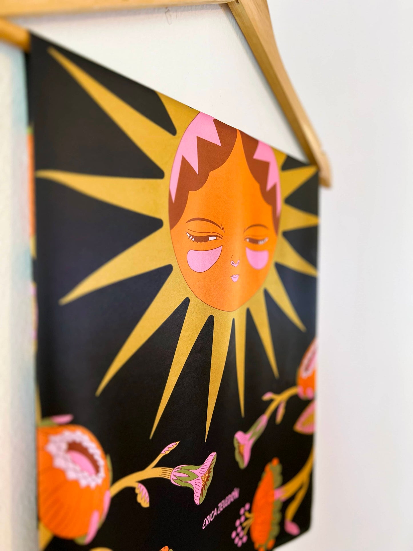 Pañuelo - Aves del Paraíso - Sol y flores