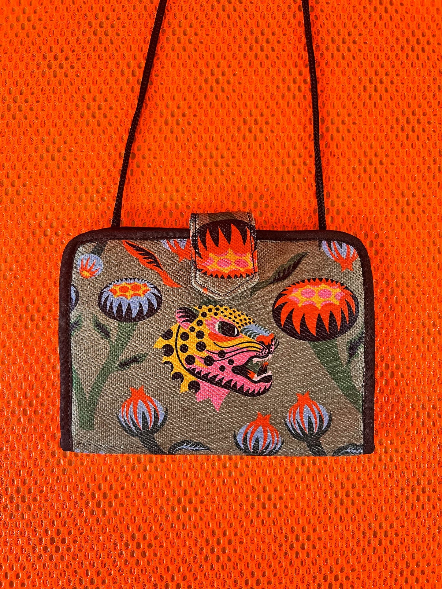 Porta pasaporte - Animales verde