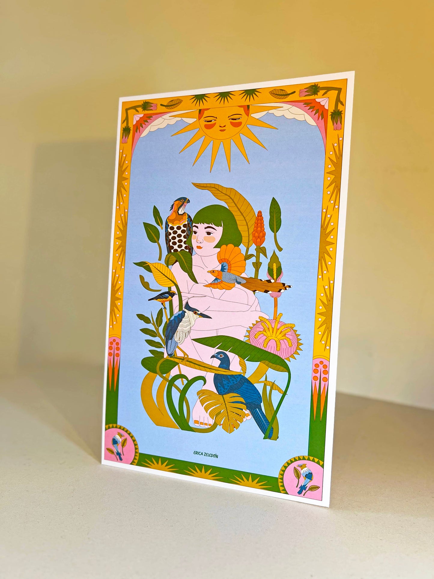 Print - Aves del Paraíso - Mujer y Águila Penachuda - Contra Pedido