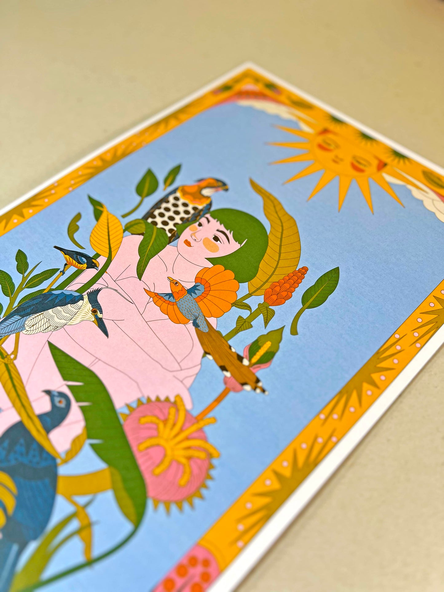 Print - Aves del Paraíso - Mujer y Águila Penachuda - Contra Pedido