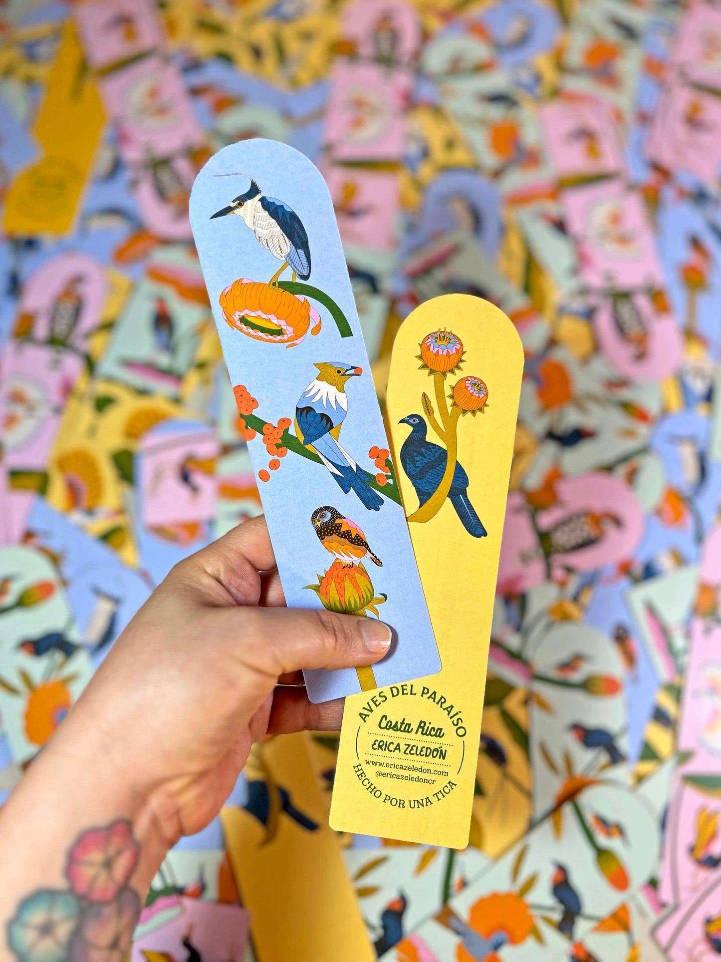 Paquete de separadores de libros - Aves del Paraíso
