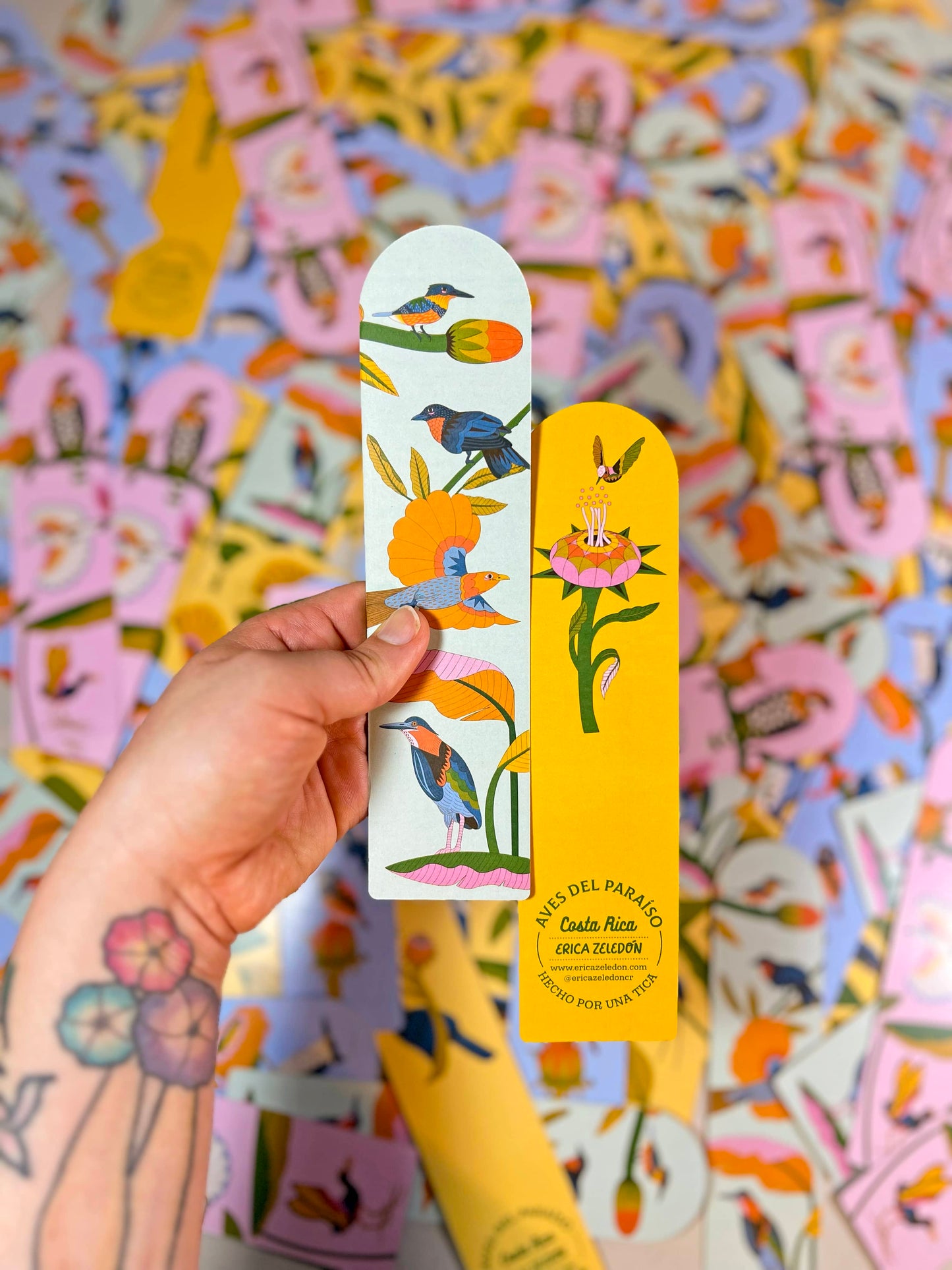 Paquete de separadores de libros - Aves del Paraíso