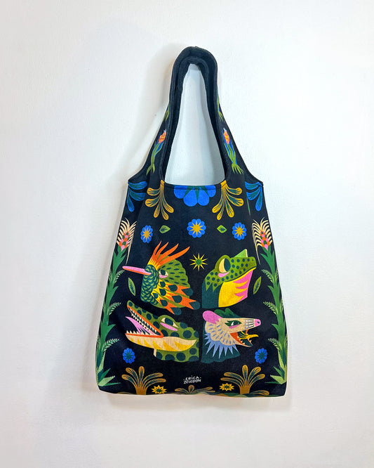 Bolso grande - Acá el color es identidad - Máscaras animales