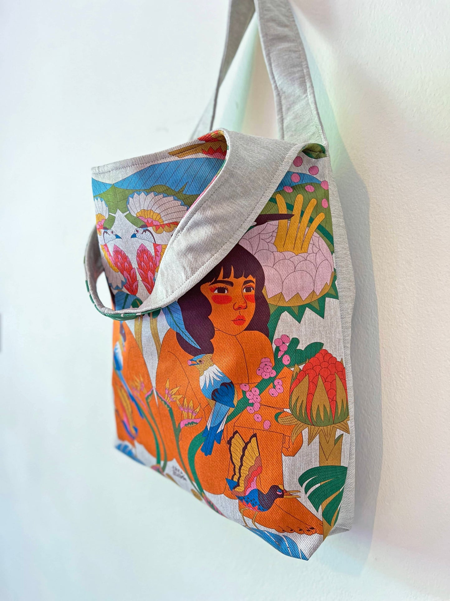 Bolso grande - Aves del Paraíso - Mujer y urracas