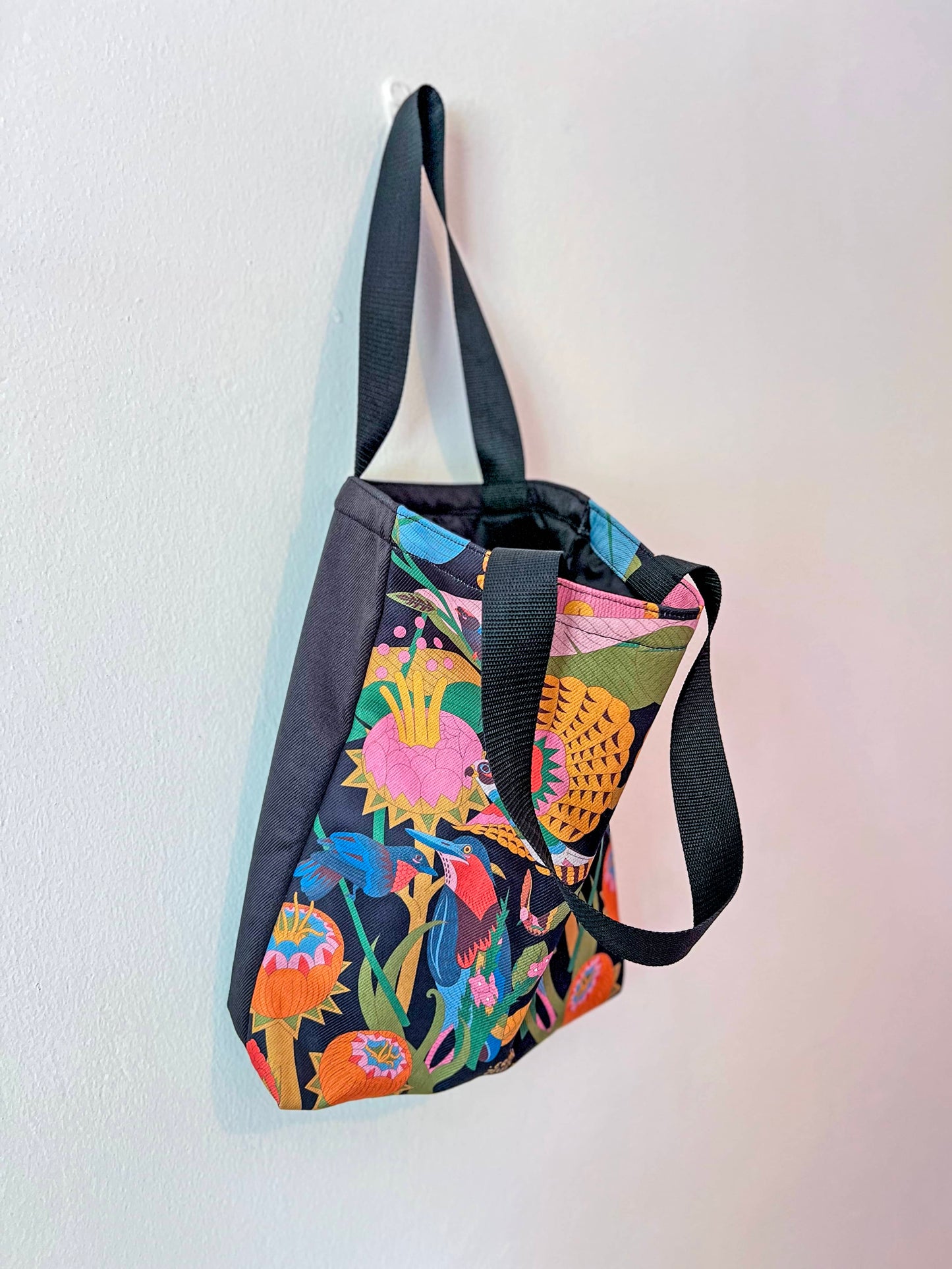 Bolso mediano - Aves del Paraíso - Guaco y Garza Verde