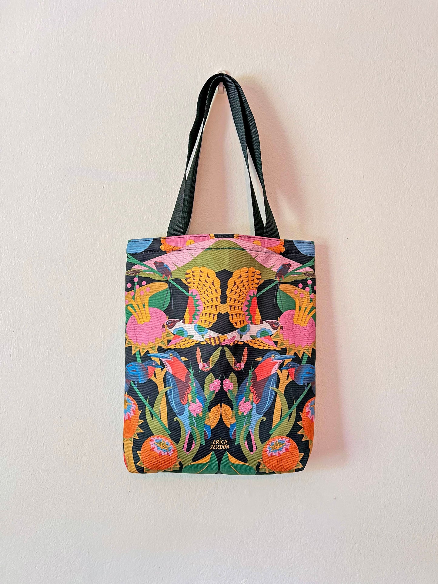 Bolso mediano - Aves del Paraíso - Guaco y Garza Verde