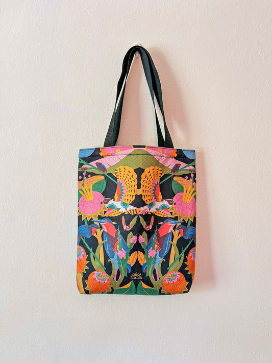 Bolso mediano - Aves del Paraíso - Guaco y Garza Verde