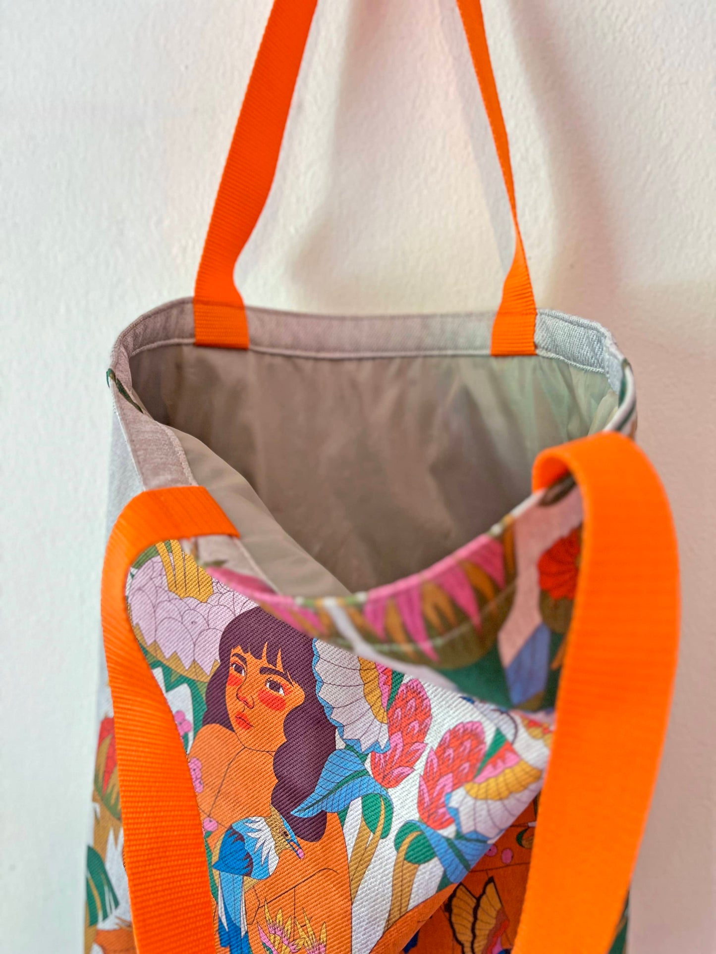 Bolso mediano - Aves del Paraíso - Mujer y urraca