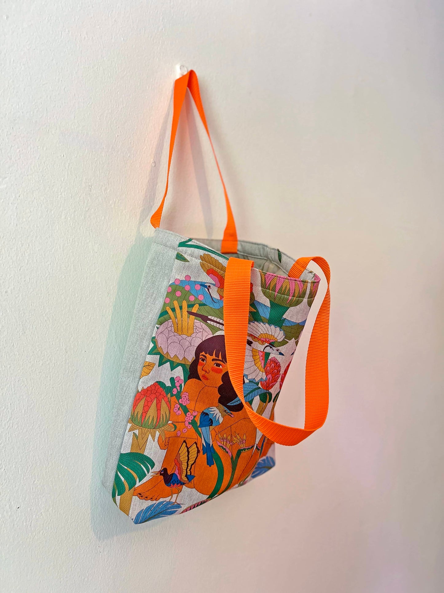 Bolso mediano - Aves del Paraíso - Mujer y urraca