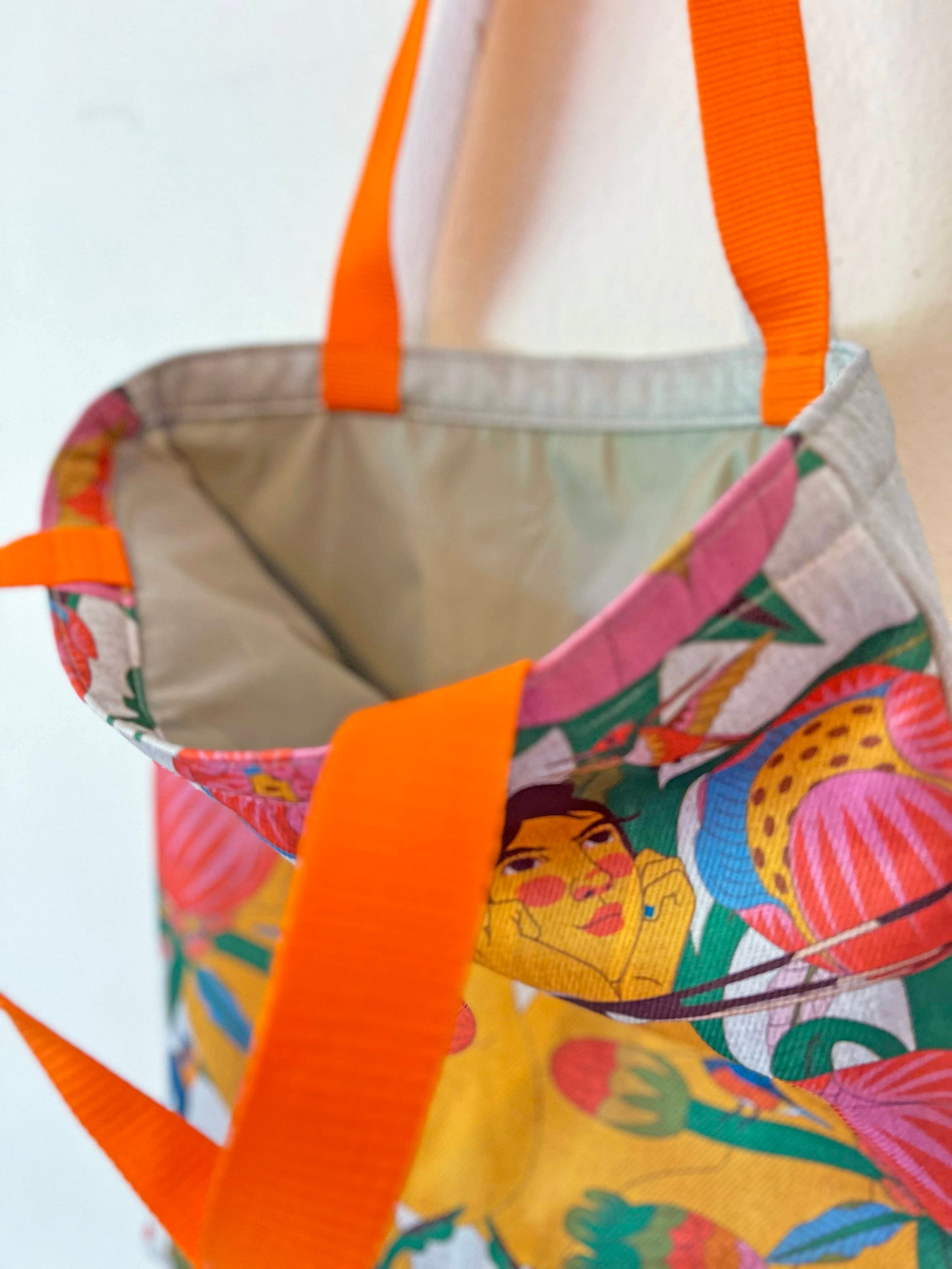 Bolso mediano - Aves del Paraíso - Mujer y Martín Pescador