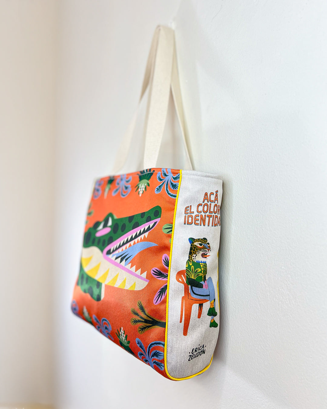 Bolso Tote de Mercado - Acá el color es identidad - Jaguar y Cocodrilo