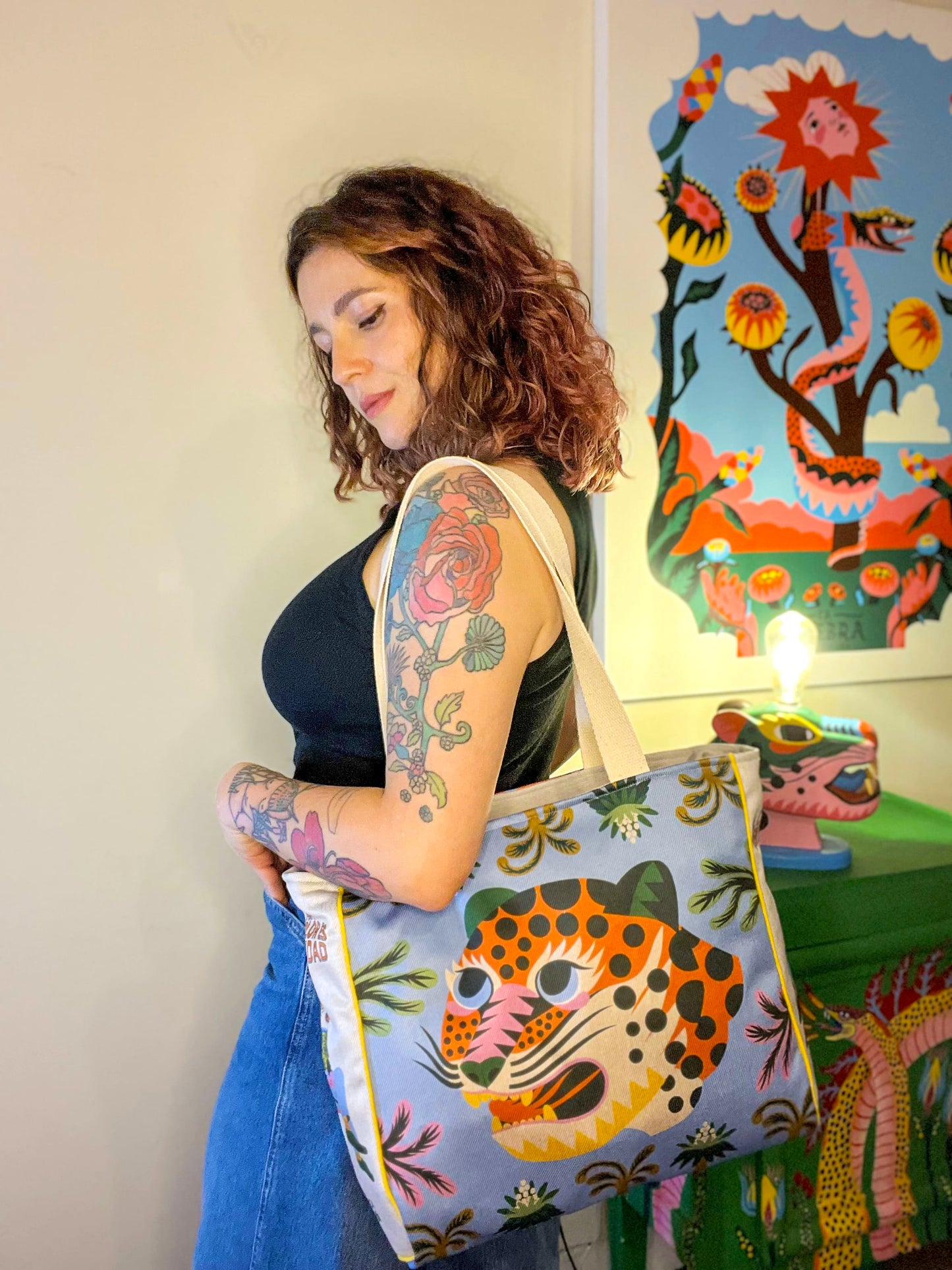 Bolso Tote de Mercado - Acá el color es identidad - Jaguar y Cocodrilo