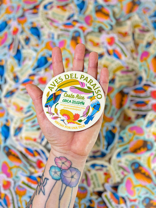 Paquete de stickers - Aves del Paraíso