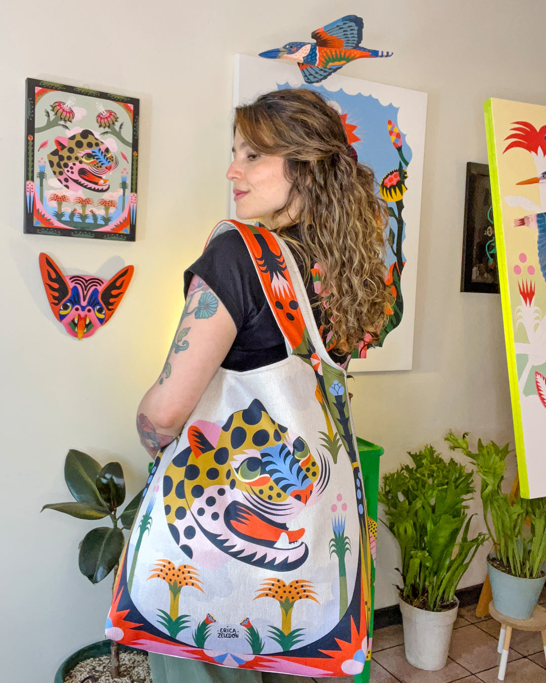 Bolso grande - Cabeza Jaguar